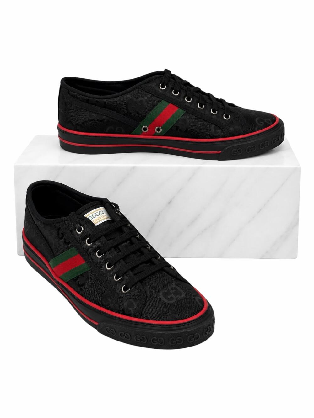 Gucci Off the Grid 1977 Low Top Sneakers Tennis Shoes Black Size 11/ 11.5